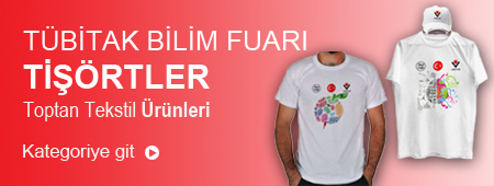 Tübitak Bilim Fuarı Baskılı Yetişkin ve Çocuk Tişört ve Şapka