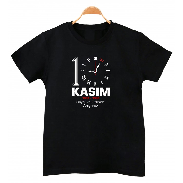 10 Kasım Çocuk Tişört Siyah 13