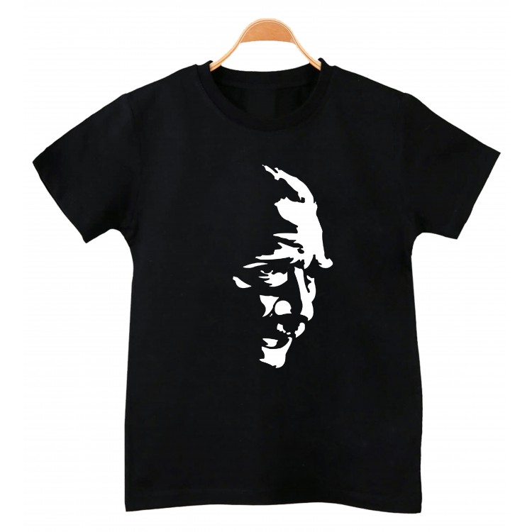 Atatürk Baskılı Siyah Çocuk Tişört 1