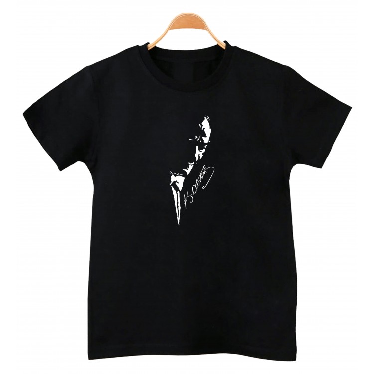 Atatürk Baskılı Siyah Çocuk Tişört 2