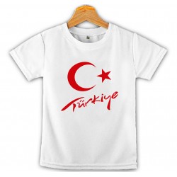 Türk Bayrağı Baskılı Çocuk Tişört 6