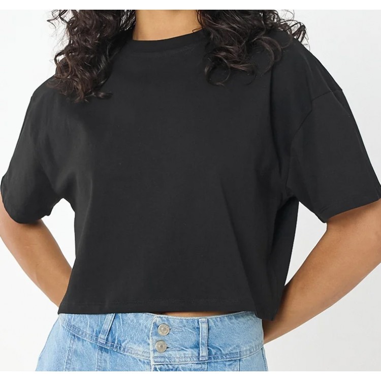 Crop Tişört Toptan Siyah Crop Tişört Toptan Siyah