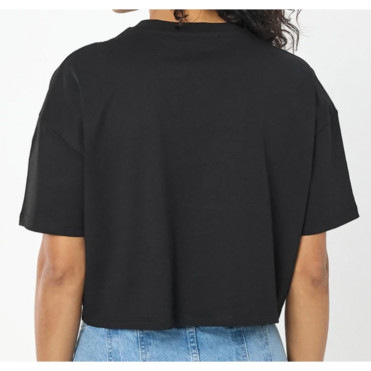 Crop Tişört Toptan Siyah