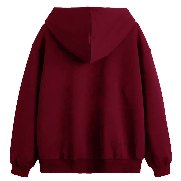 Kapşonlu Sweatshirt Fermuarlı Bordo Kapşonlu Sweatshirt Fermuarlı Bordo