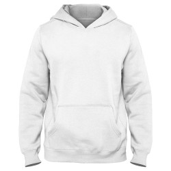 Kapşonlu Sweatshirt Hoodie Kanguru Cepli Beyaz