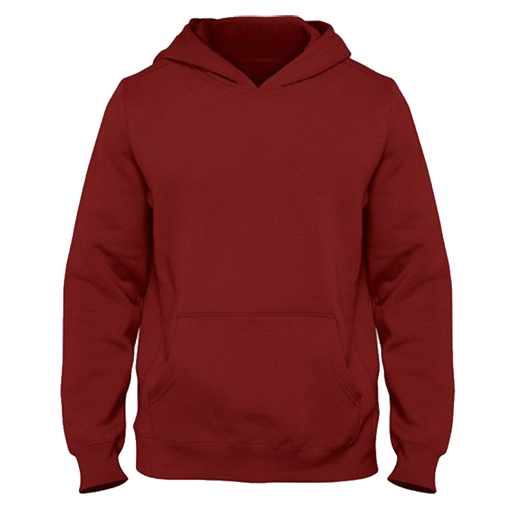 Kapşonlu Sweatshirt Hoodie Kanguru Cepli Bordo