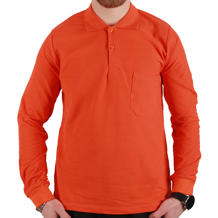 Polo Yaka Sweatshirt Turuncu