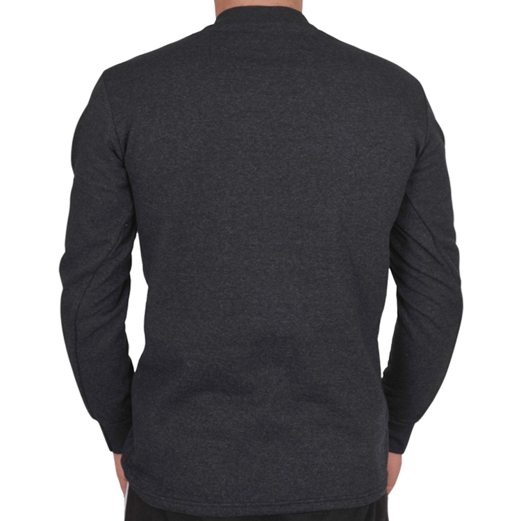 Sıfır Yaka Sweatshirt Füme