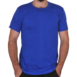 Toptan Tişört Saks Mavi